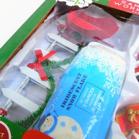 Arcadias Christmas Fairy Garden Kit Santas Workshop Snow Village Accessories New - Picture 5 of 7